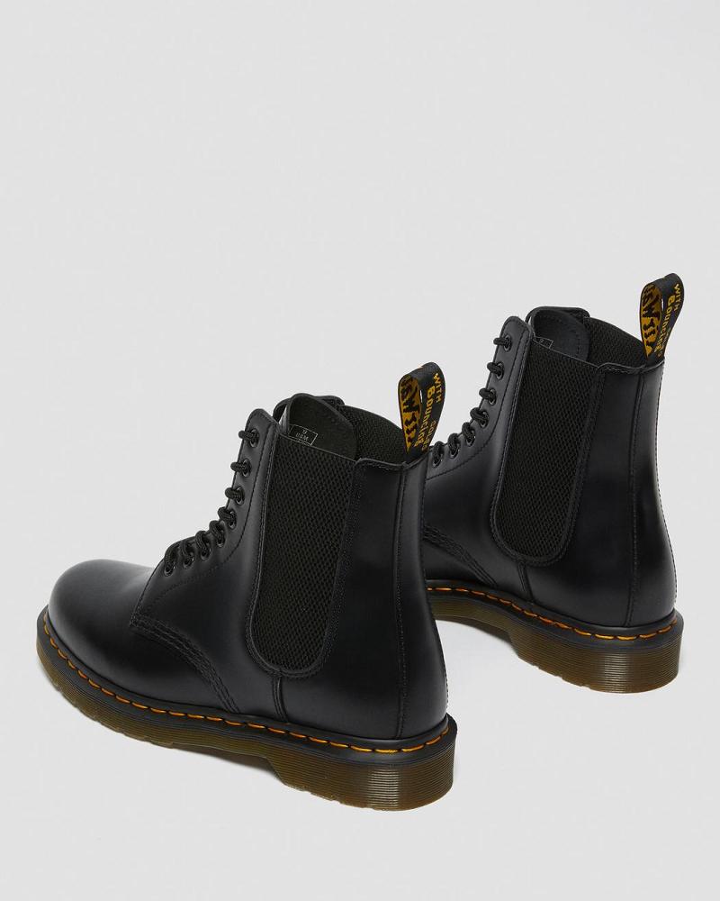 Dr Martens 1460 Harper Smooth Lær Snørestøvletter Dame Svarte | Norge 607RVD